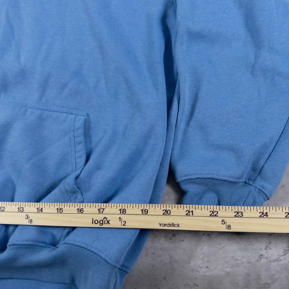 y2k kenpo hoodie boxy washed blue mens large